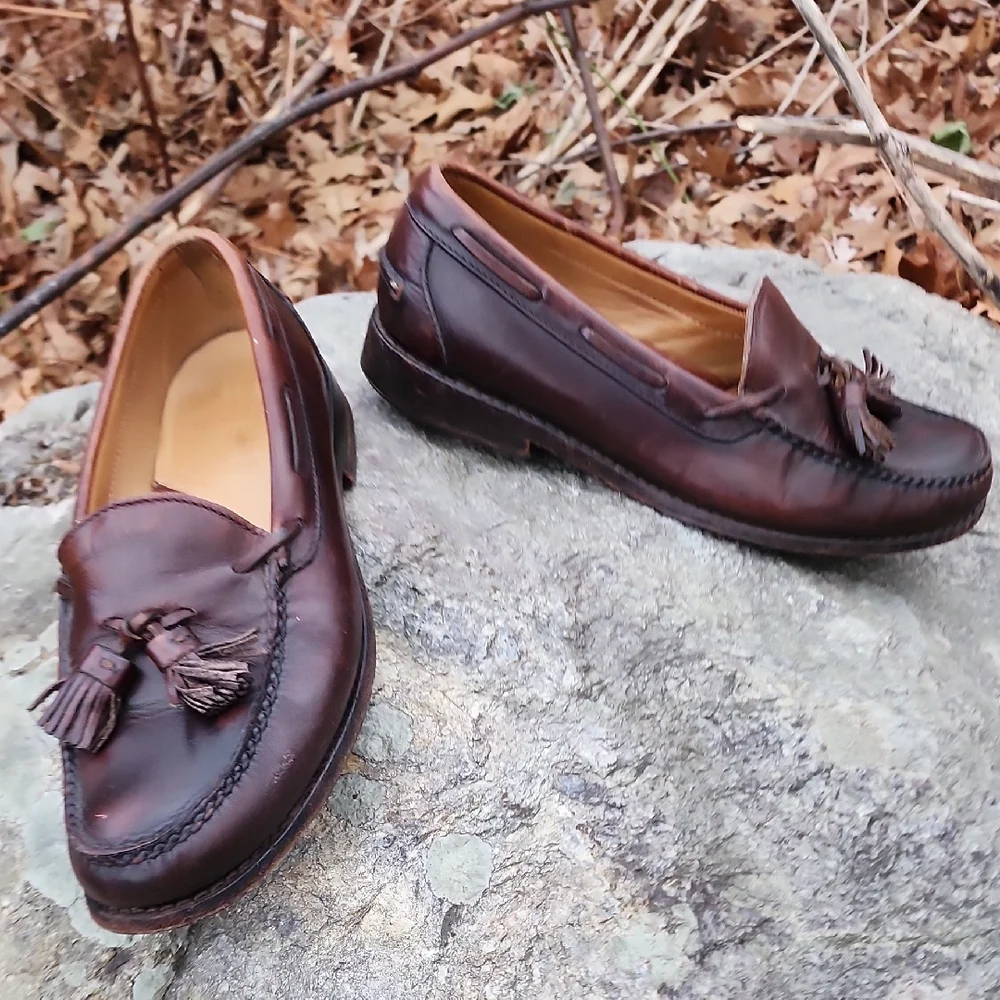 Polo Ralph Lauren Dark Brown Leather Tassel Loafers 8.5 D